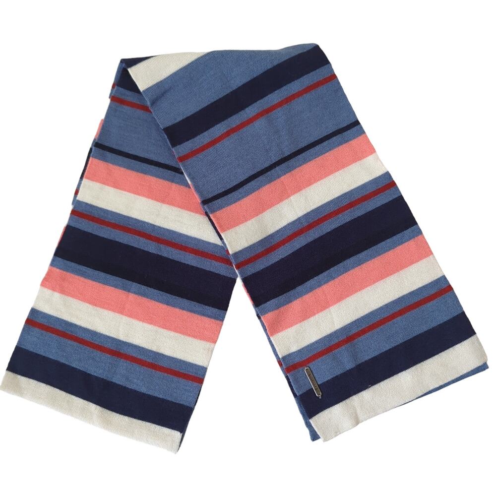Smartwool‎ Unisex Merino Wool Blue Pink Lightweight Scarf Autumn Winter EUC